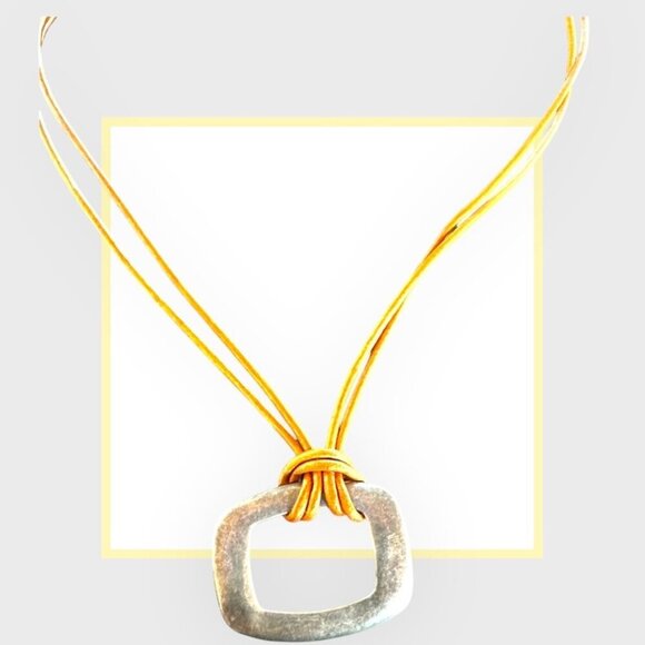 Hand Crafted - Silver and Leather Necklace from Croatia - Picture 1 of 2